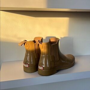 Hunter Tan Ankle Boots